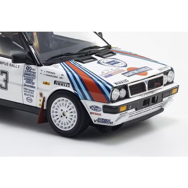 Kyosho KS08960E 1/18 Lancia Delta HF 4WD Olympus Rally 1987 #3 White