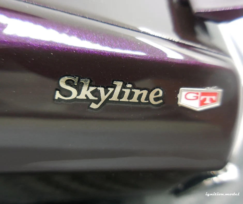 Ignition Model IG3270 1/18 Nissan Skyline Kenmeri GC110 GT-X Purple Resin