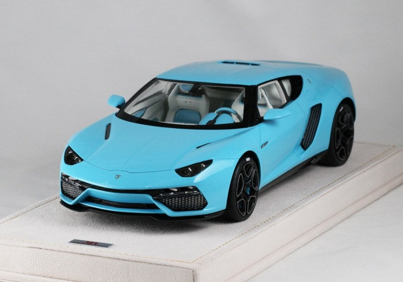 MR Collection LAMBO18 1/18 Lamborghini Asterion 2014 Baby Blue Resin Ltd 25pcs