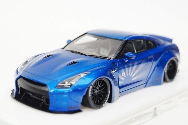EIDOLON MZE007 1/43 LB Works Nissan GT-R R35 Blue Metallic Diecast Model