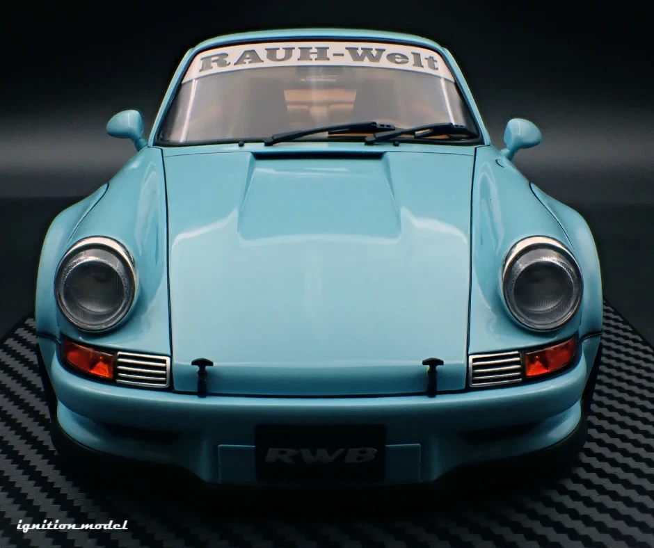 Ignition Model IG3878 1/18 Porsche RWB Backdate Light Blue Coupe