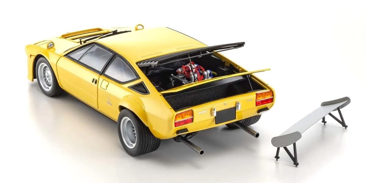 Kyosho KS08445GY 1/18 Lamborghini Urraco Rally Yellow Diecast Model Car