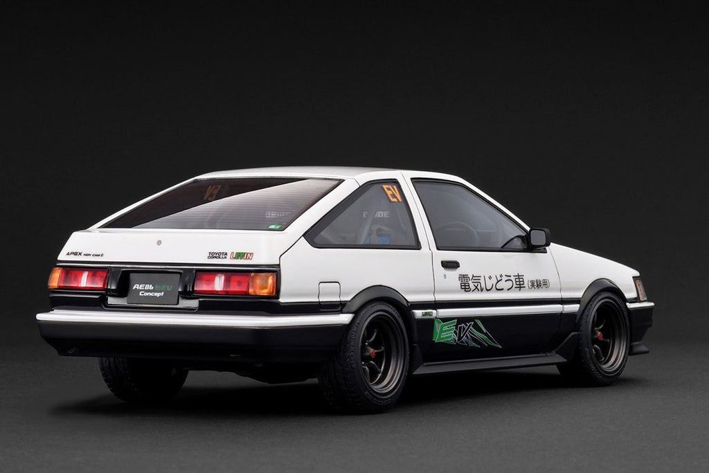 Ignition Model IG3807 1/18 Toyota Corolla Levin AE86 BEV White/Black Resin