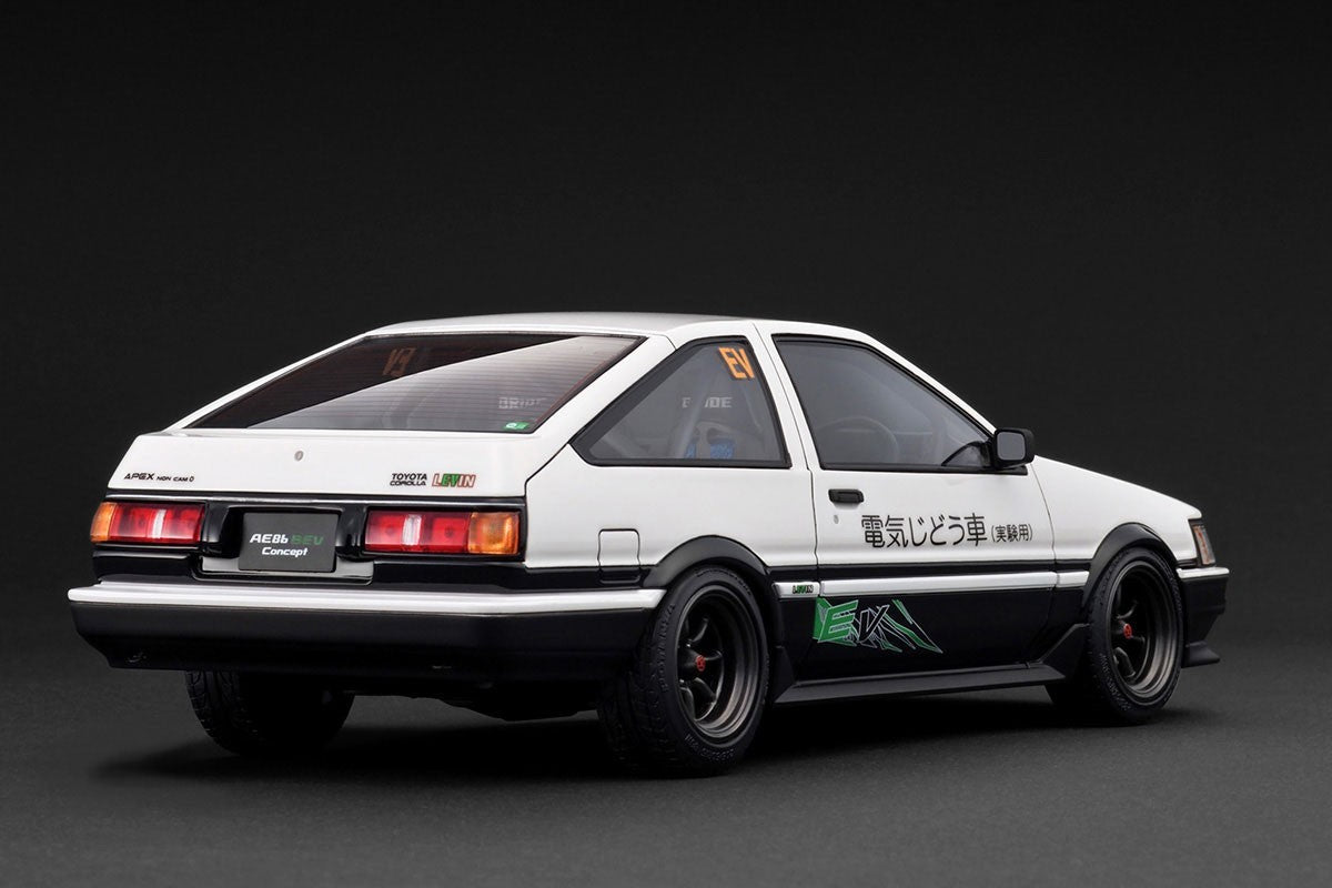 Ignition Model IG3807 1/18 Toyota Corolla Levin AE86 BEV White/Black Resin