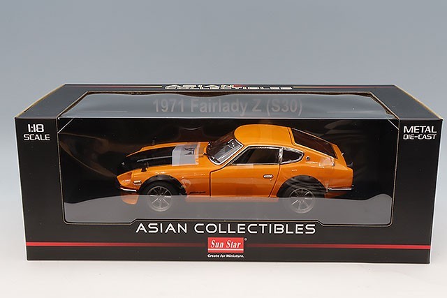 Sun Star SS3516R 1/18 Nissan Fairlady Z S30 Orange Diecast