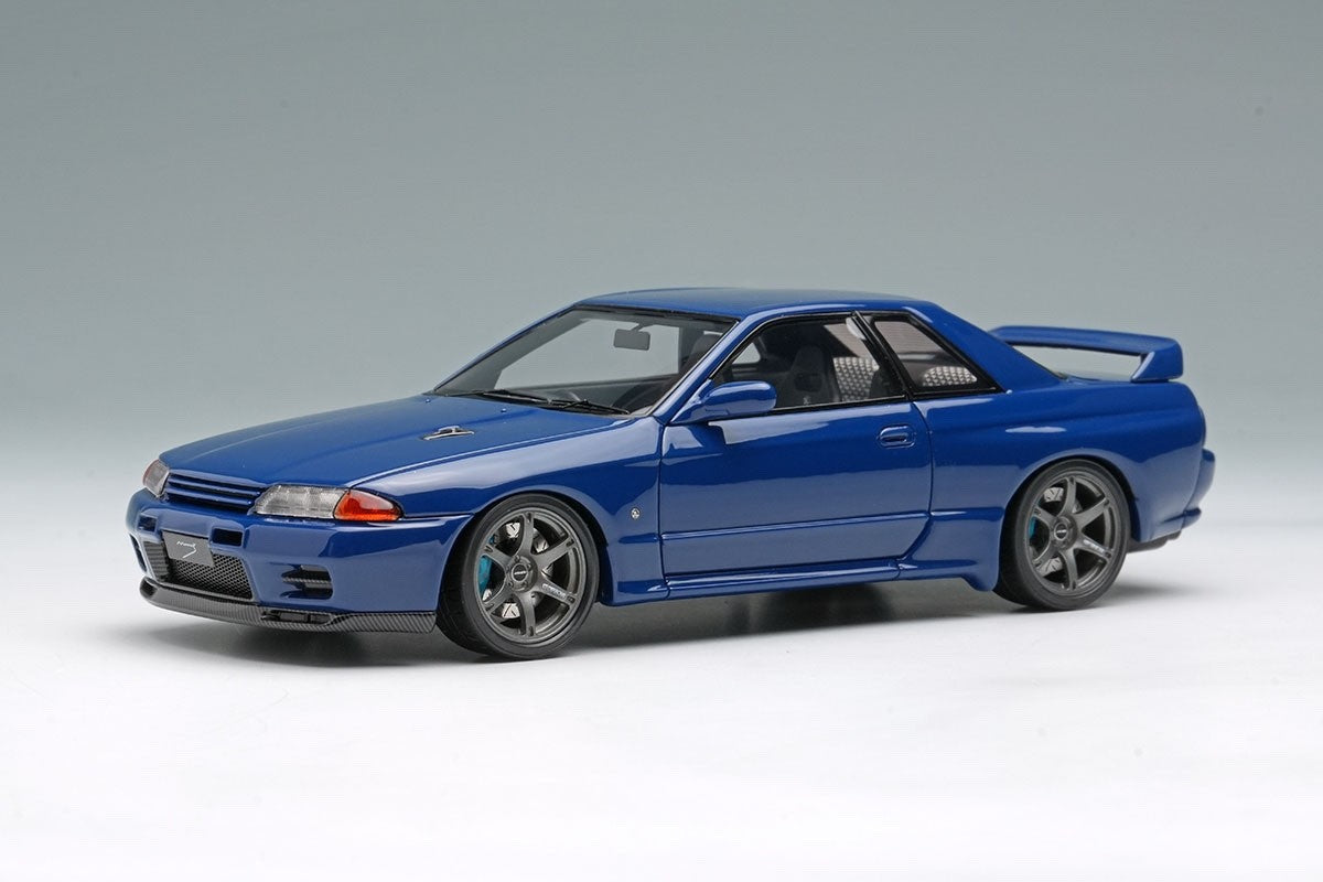 EIDOLON EM679B 1/43 Built by Legends Mines Skyline GT-R BNR32 Nara Blue Resin