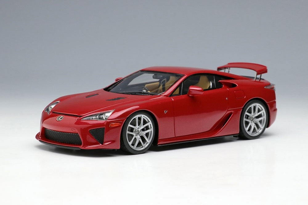 Make Up EIDOLON EM698C 1/43 Lexus LFA 2010 Rear Wing Up Pearl Red Limited 80pcs