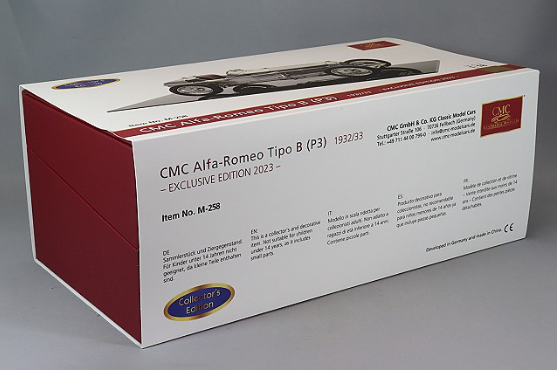 CMC CMC-258 1/18 Alfa Romeo P3 Clear Finish Diecast