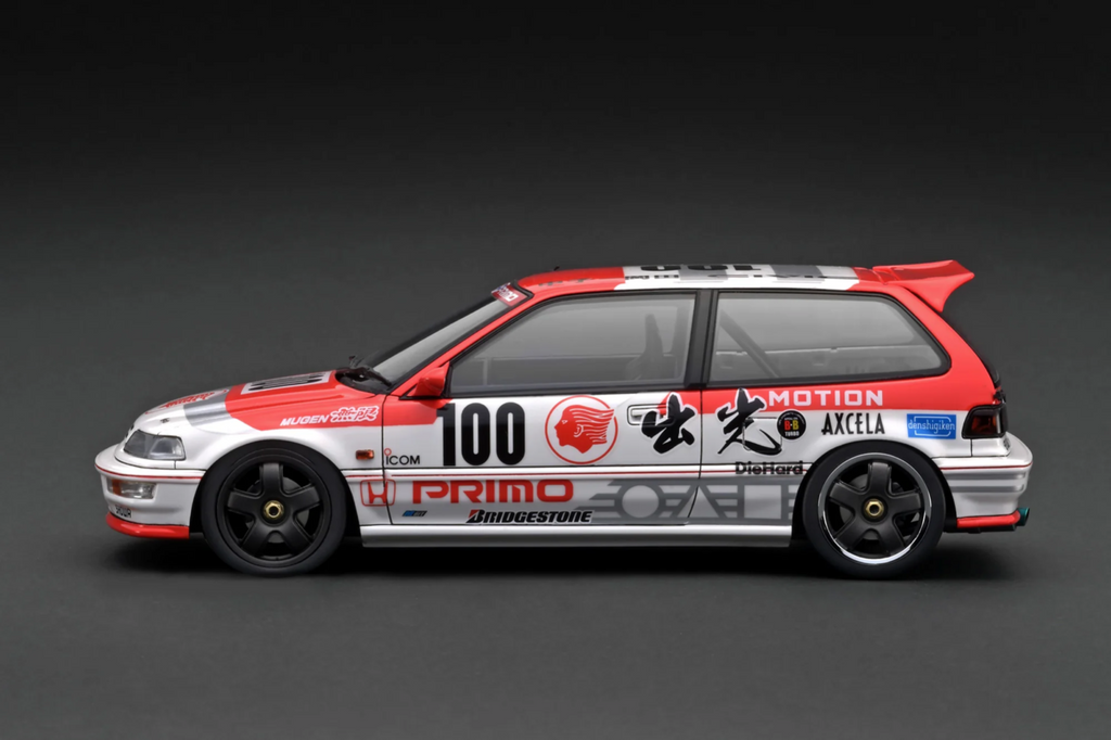 Ignition Model IG3507 1/18 Honda Civic SiR EF9 Mugen Idemitsu White/Red Resin