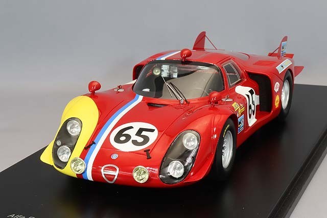 Spark S18S513 1/18 Alfa Romeo 33/2 1968 Le Mans 24H #65 Multi Color
