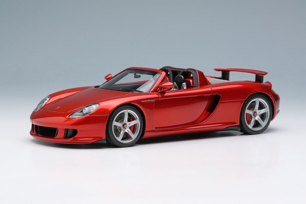 EIDOLON EM567D 1/43 Porsche Carrera GT 2004 Candy Red Rear Wing Up Resin Model
