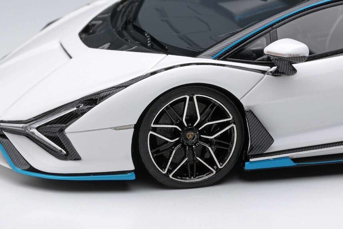 EIDOLON EM675A 1/43 Lamborghini Sian FKP37 2019 with Stripe White/Visible Carbon