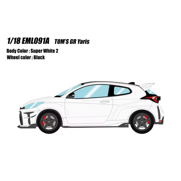 Make Up EIDOLON EML091A 1/18 TOM'S GR Yaris 2021 Super White II