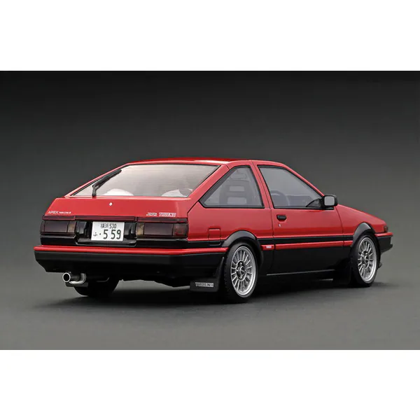 Ignition Model IG3281 1/18 Toyota Sprinter Trueno AE86 GT Apex Red/Black Manabu