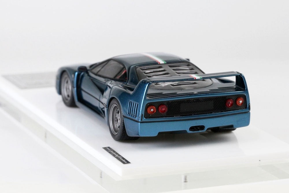 SCM Model 1/43 Ferrari F40 1987 Chrome Mirage Blue Ltd 30pcs Resin