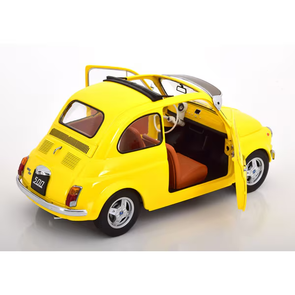 KK Scale KKDC120064 1/12 Fiat 500 F Custom 1968 Yellow [Die-cast Mini Car]