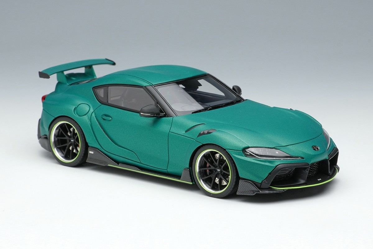 Make Up EIDOLON EM595A 1/43 TOM'S GR Supra Legend Green Metallic 2020 Edition