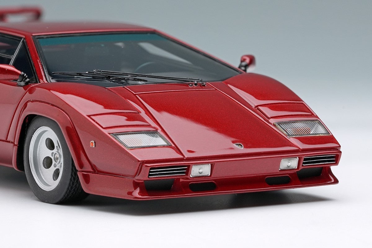 Make UpEIDOLON EM432L 1/43 Lamborghini Countach LP400S 1980 w Rear Wing Burgundy