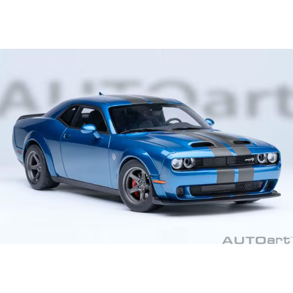 AUTOart 71767 1/18 Dodge Challenger SRT Super Stock 2023 Blue Diecast