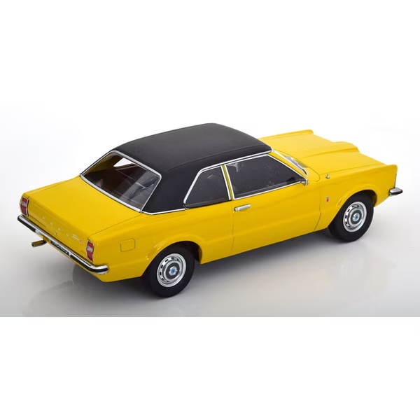 KK scale KKDC180973 1/18 Ford Taunus L Sedan 1971 Yellow/Black Die-cast