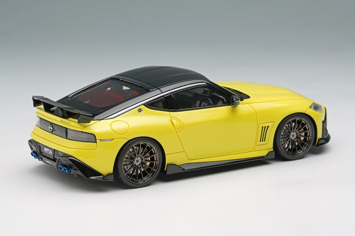 EIDOLON EM797E 1/43 IMPUL Fairlady Z 2023 Ikazuchi Yellow/Super Black Resin