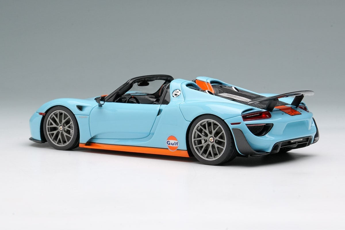 EIDOLON EM812B 1/43 Porsche 918 Spyder Weissach Blue Resin Limited 120pcs