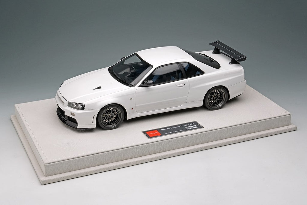 Make Up Eidolon EML130A 1/18 Mine’s Skyline GT-R BNR34 Shiranami White Resin