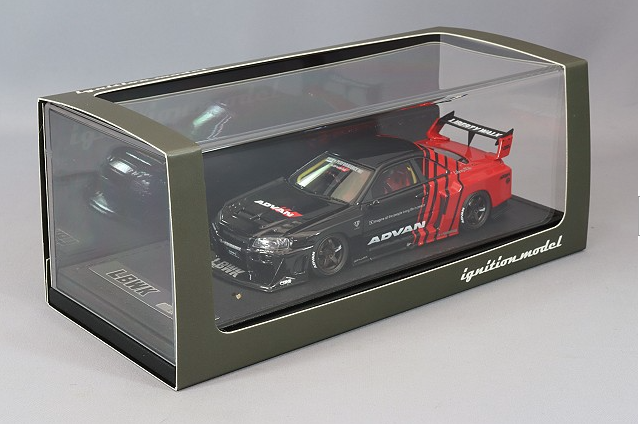 Ignition IG2850 1/43 Nissan LB-ER34 SuperSil Skyline Advan Black/Red
