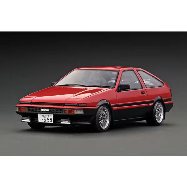 Ignition Model IG3281 1/18 Toyota Sprinter Trueno AE86 GT Apex Red/Black Manabu