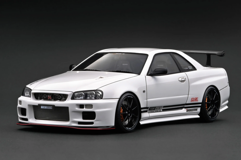 Ignition Model IG3642 1/18 TOP SECRET Nissan Skyline GT-R BNR34 White Resin