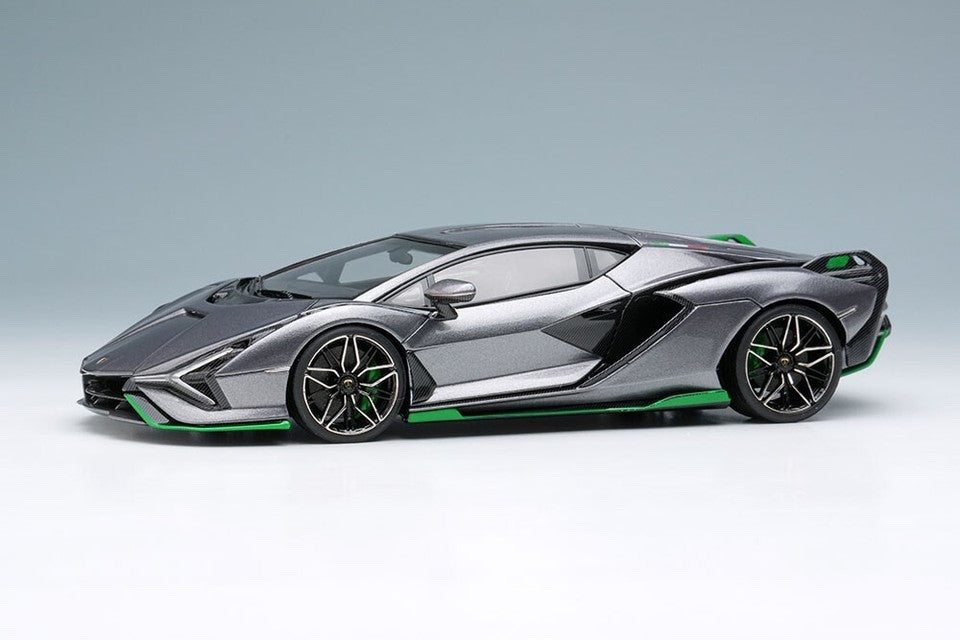 EIDOLON EM675C 1/43 Lamborghini Sian FKP37 2019 with Stripe Grigio Lynx Limited