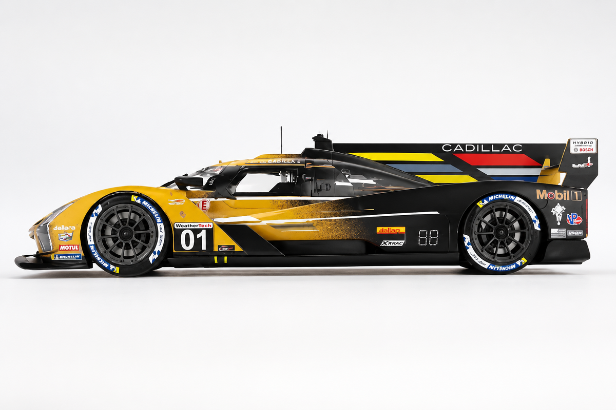 Top Speed TS0605 1/18 Cadillac V-Series.R 2024 Sebring 12H Yellow #01 Ganassi