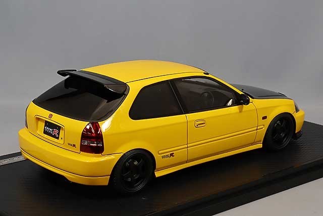 Ignition Model IG2676 1/18 Honda Civic Type R EK9 Yellow Carbon Resin