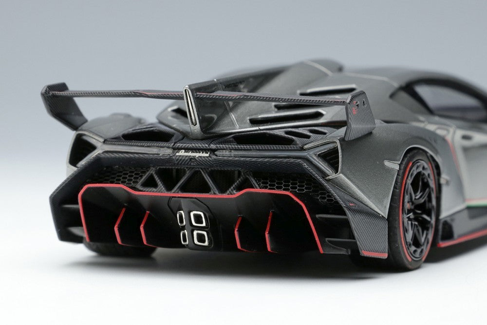 EIDOLON EM449A 1/43 Lamborghini Veneno 2013 (Grigio Metalluro / Red Accent)