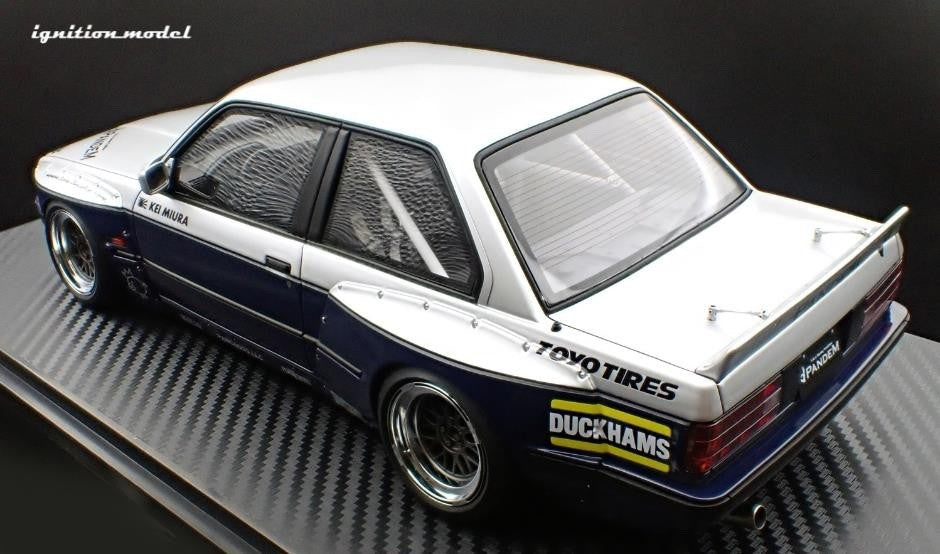 Ignition Model IG3717 1/18 BMW M3 E30 PANDEM 30 Widebody Silver/Blue