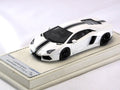 Looksmart LS384 1/43 Lamborghini Aventador LP700-4 Pearl White Black Stripe 30