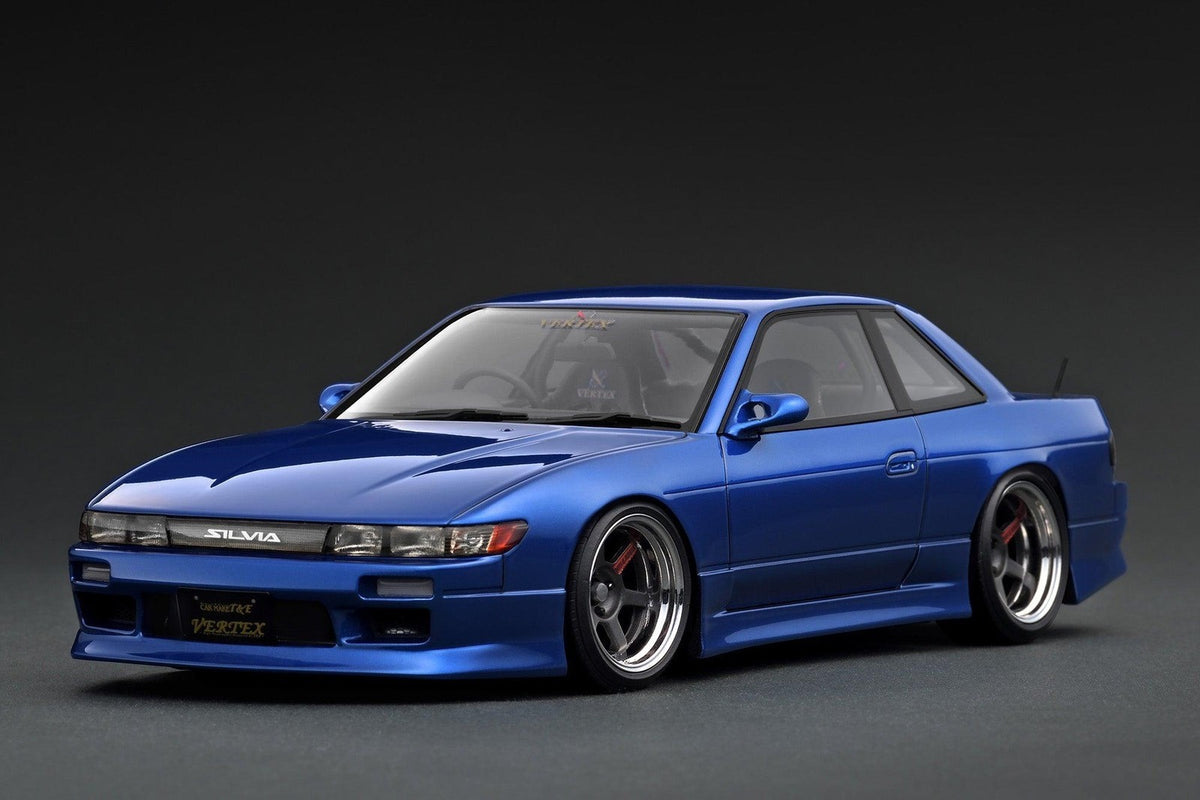 Ignition Model IG3587 1/18 Vertex S13 Silvia Blue Metallic TE37 Wheels