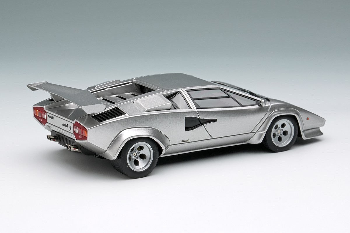 Make Up EIDOLON EM432K 1/43 Lamborghini Countach LP400S 1980 w Rear Wing Argento