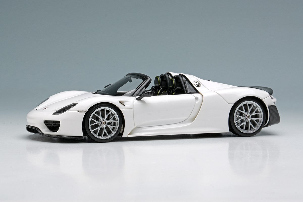 EIDOLON EM569E 1/43 Porsche 918 Spyder Weissach Package 2011 Pearl White Resin