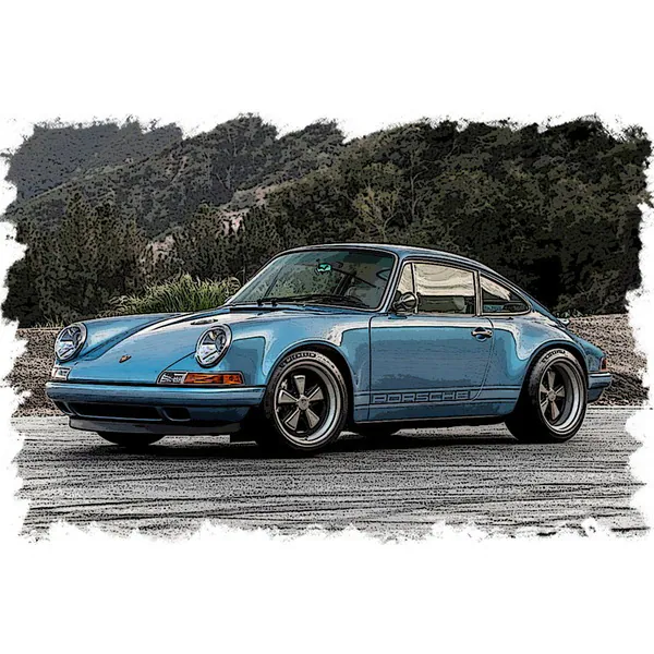 Make Up VISION VM111V 1/43 Singer 911 (964) Coupe – Light Blue Metallic