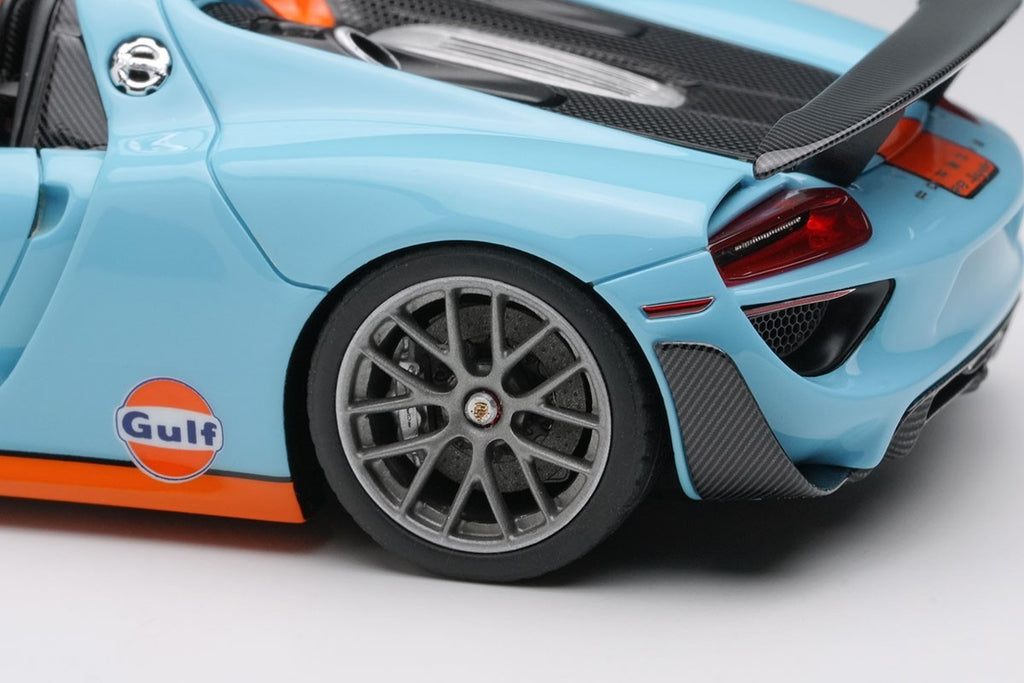 EIDOLON EM812B 1/43 Porsche 918 Spyder Weissach Blue Resin Limited 120pcs