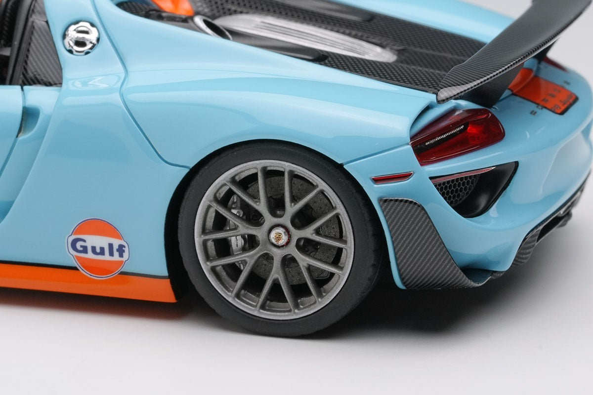 EIDOLON EM812B 1/43 Porsche 918 Spyder Weissach Blue Resin Limited 120pcs