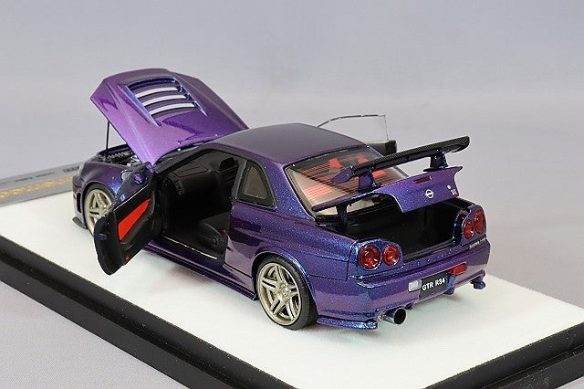 PGM PGM-430102-1 1/43 Nismo Nissan Skyline GT-R R34 Z-tune Purple Diecast