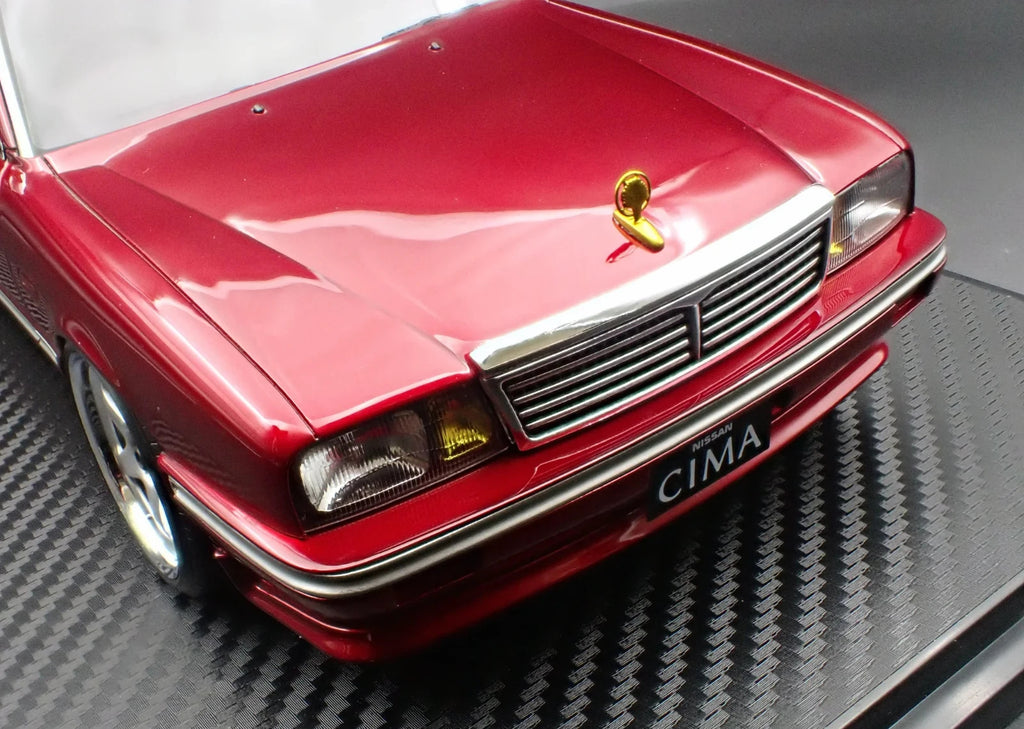 Ignition Model IG3905 1/18 Nissan Cedric Cima Y31 Wine Red Sedan