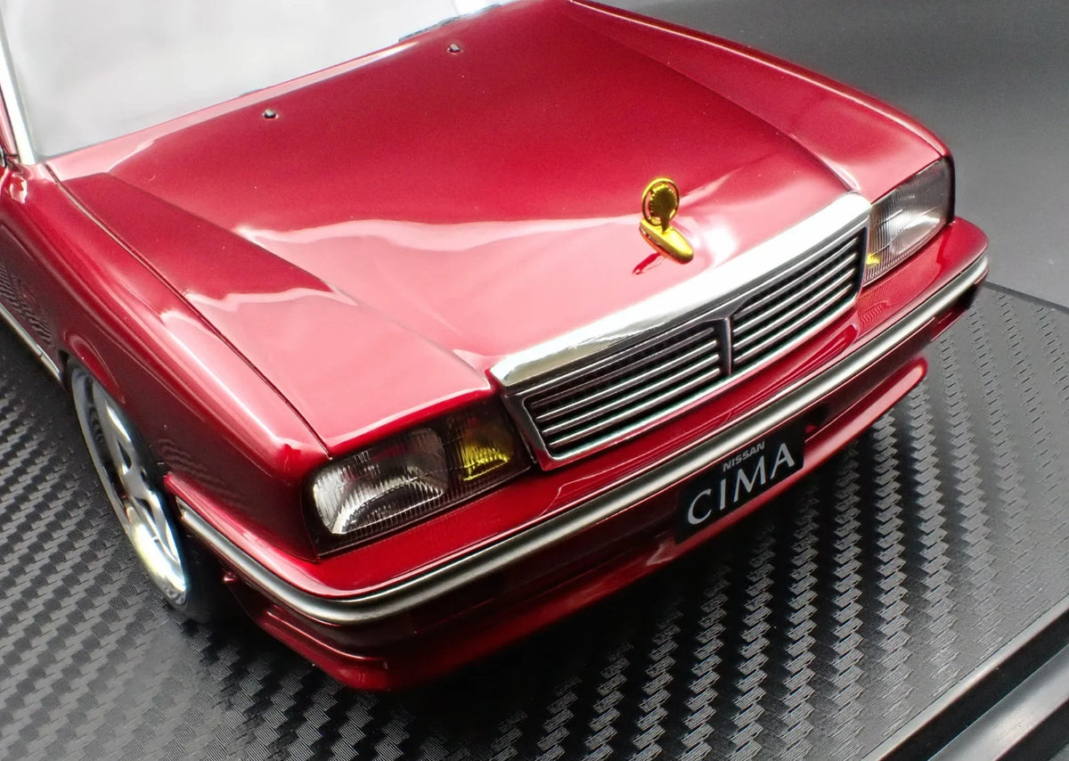 Ignition Model IG3905 1/18 Nissan Cedric Cima Y31 Wine Red Sedan