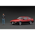 Ignition Model IG3281 1/18 Toyota Sprinter Trueno AE86 GT Apex Red/Black Manabu