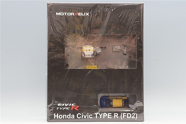 MOTORHELIX FS-M90308DZSAE 1/64 Honda Civic Type R FD2 Spoon w/ 1/18 K20A Engine