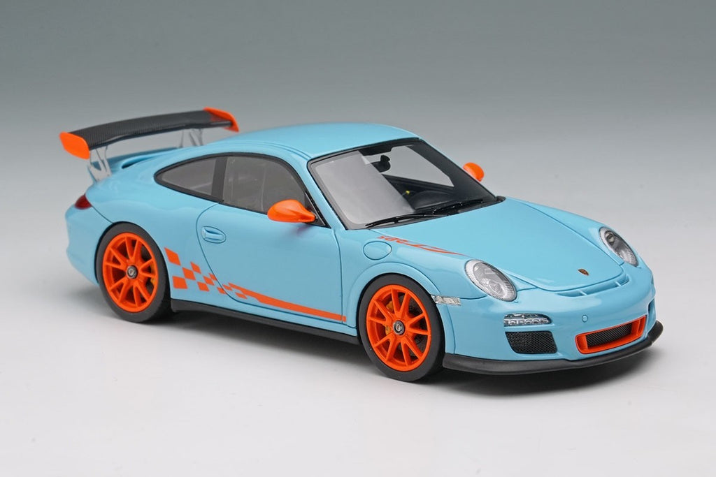 EIDOLON EM603C 1/43 Porsche 911 997.2 GT3 RS 2010 Gulf Blue Orange Stripe Resin