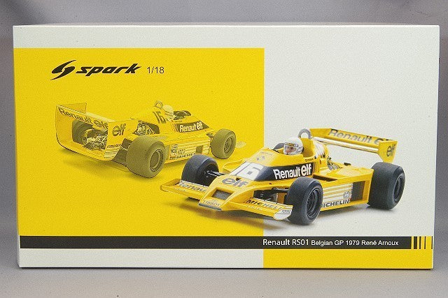 Spark S18S502 1/18 Renault RS01 1979 Belgian GP #16 Arnoux