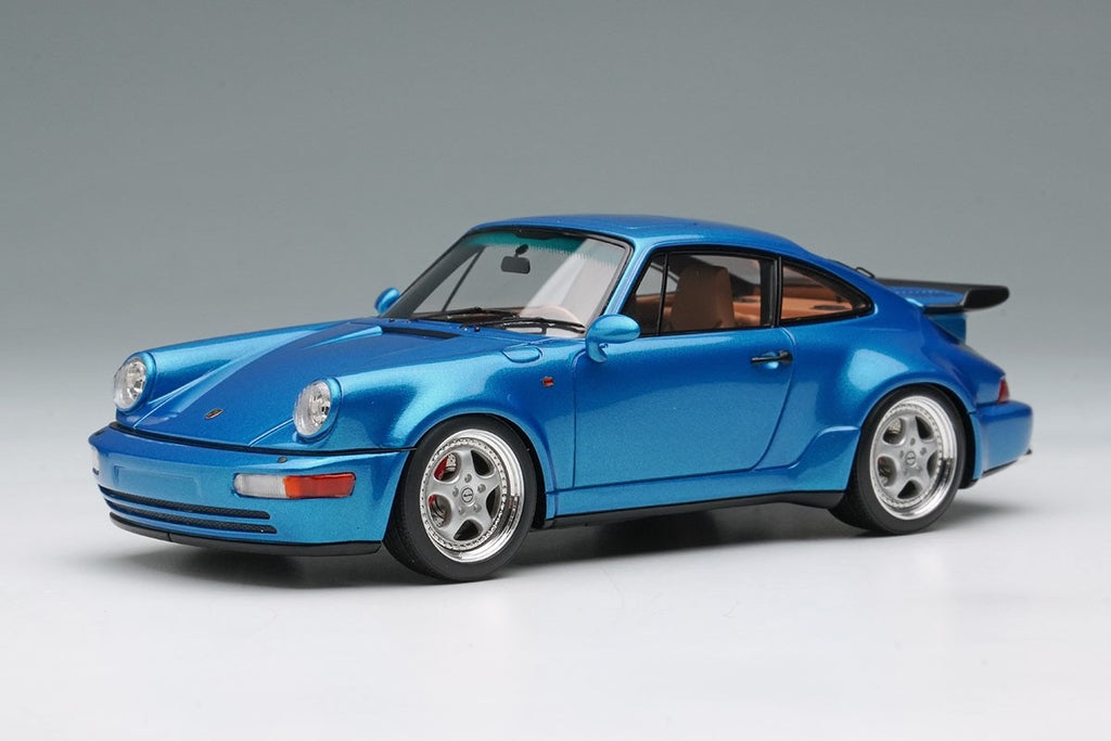Make Up VISION VM158G 1/43 Porsche 911 964 Turbo 3.6 1993 Tahoe Blue Resin